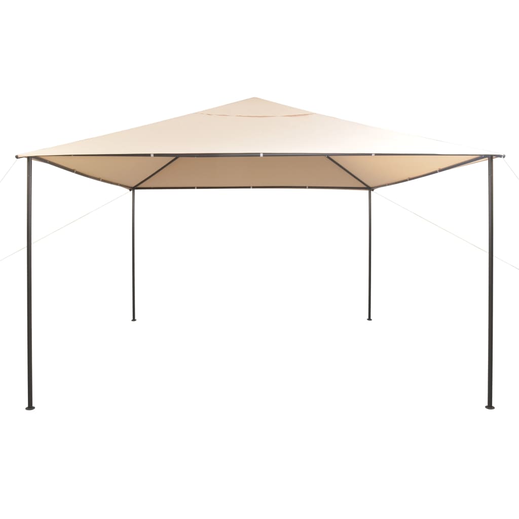 Gazebo Padiglione Tenda Tettoia 4x4 m Acciaio Beige - homemem39