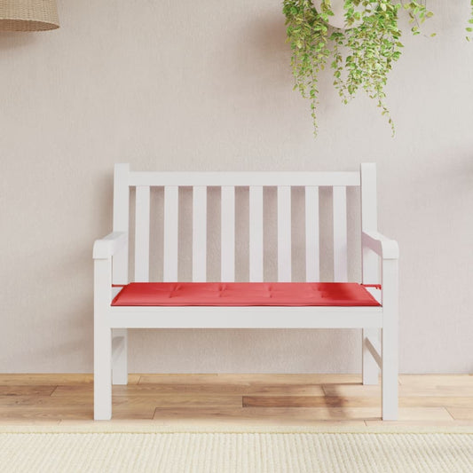 Cuscino per Panca Rosso 120x50x3 cm in Tessuto Oxford - homemem39