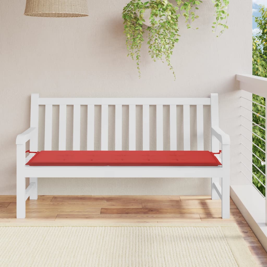 Cuscino per Panca Rosso 150x50x3 cm in Tessuto Oxford - homemem39