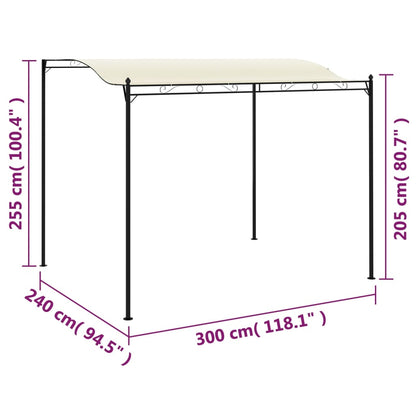 Gazebo in Tessuto Bianco Crema - homemem39