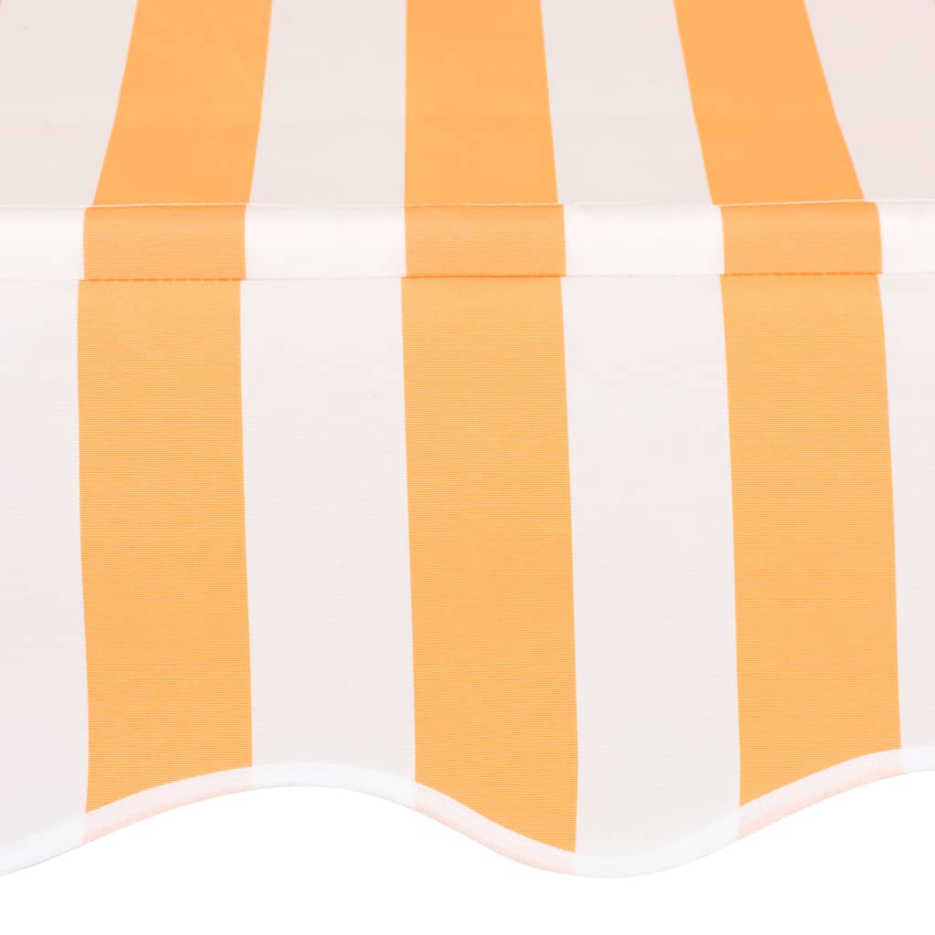 Tenda da Sole Retrattile Manuale 250cm Strisce Arancione Bianco - homemem39