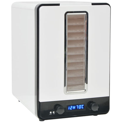 Disidratatore Alimentare con 10 Vassoi 550 W Bianco - homemem39