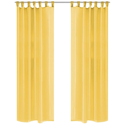 2 Pz Tende in Voile 140x245 cm Giallo - homemem39