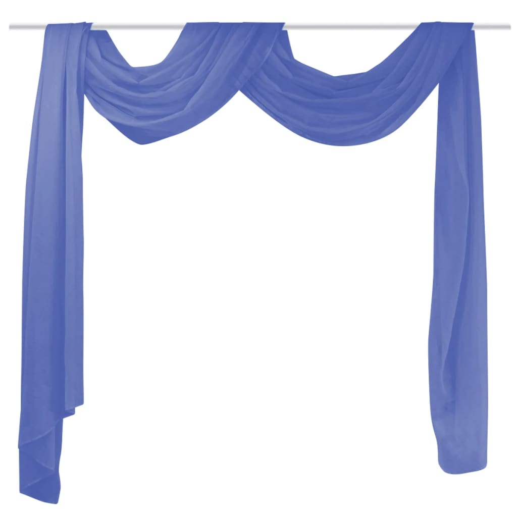 Drappo per Tende in Voile 140x600 cm Blu Reale - homemem39