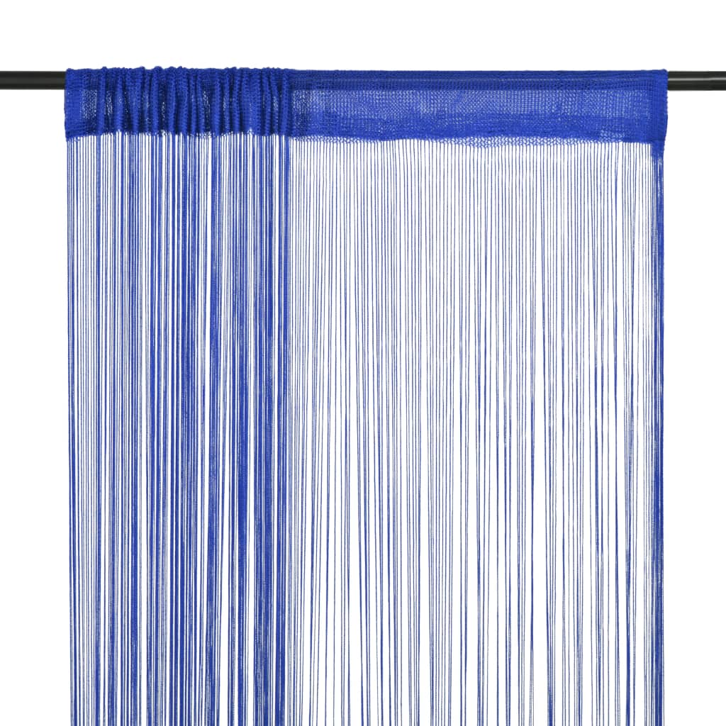 Tende a Filo 2 pz 100x250 cm Blu - homemem39