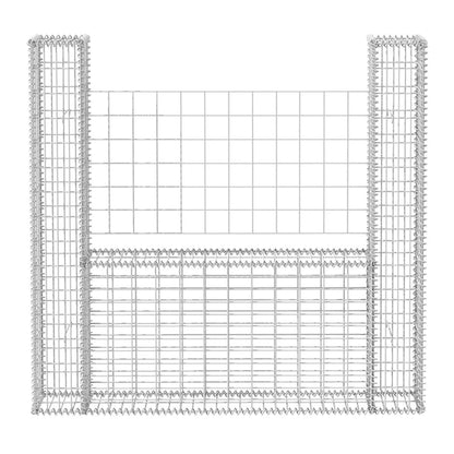 Gabbione in Rete ad U in Acciaio Zincato 160x20x150 cm - homemem39