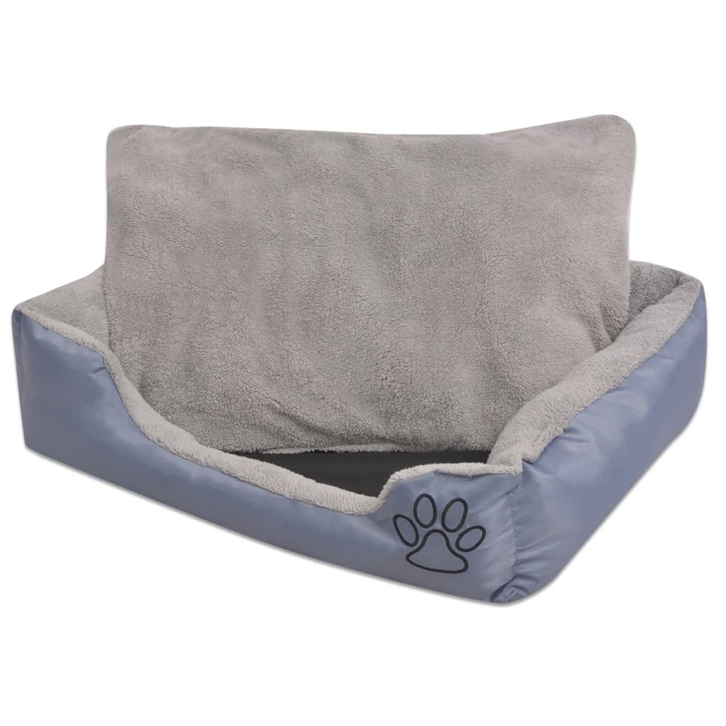 Cuccia per Cani con Cuscino Imbottito Taglia S Grigio - homemem39