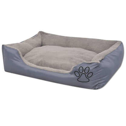 Cuccia per Cani con Cuscino Imbottito Taglia S Grigio - homemem39