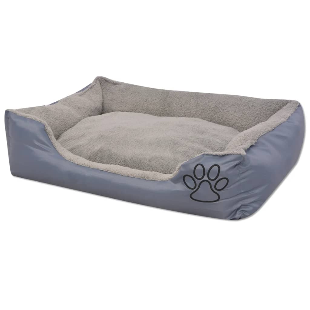 Cuccia per Cani con Cuscino Imbottito Taglia M Grigio - homemem39