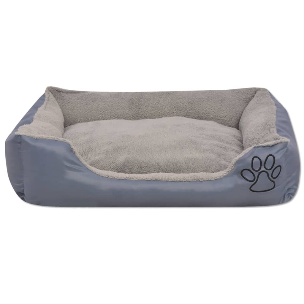 Cuccia per Cani con Cuscino Imbottito Taglia M Grigio - homemem39