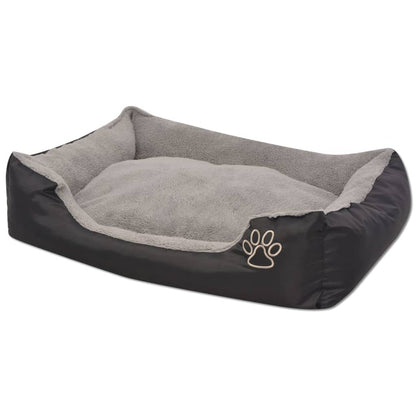 Cuccia per Cani con Cuscino Imbottito Taglia S Nero - homemem39