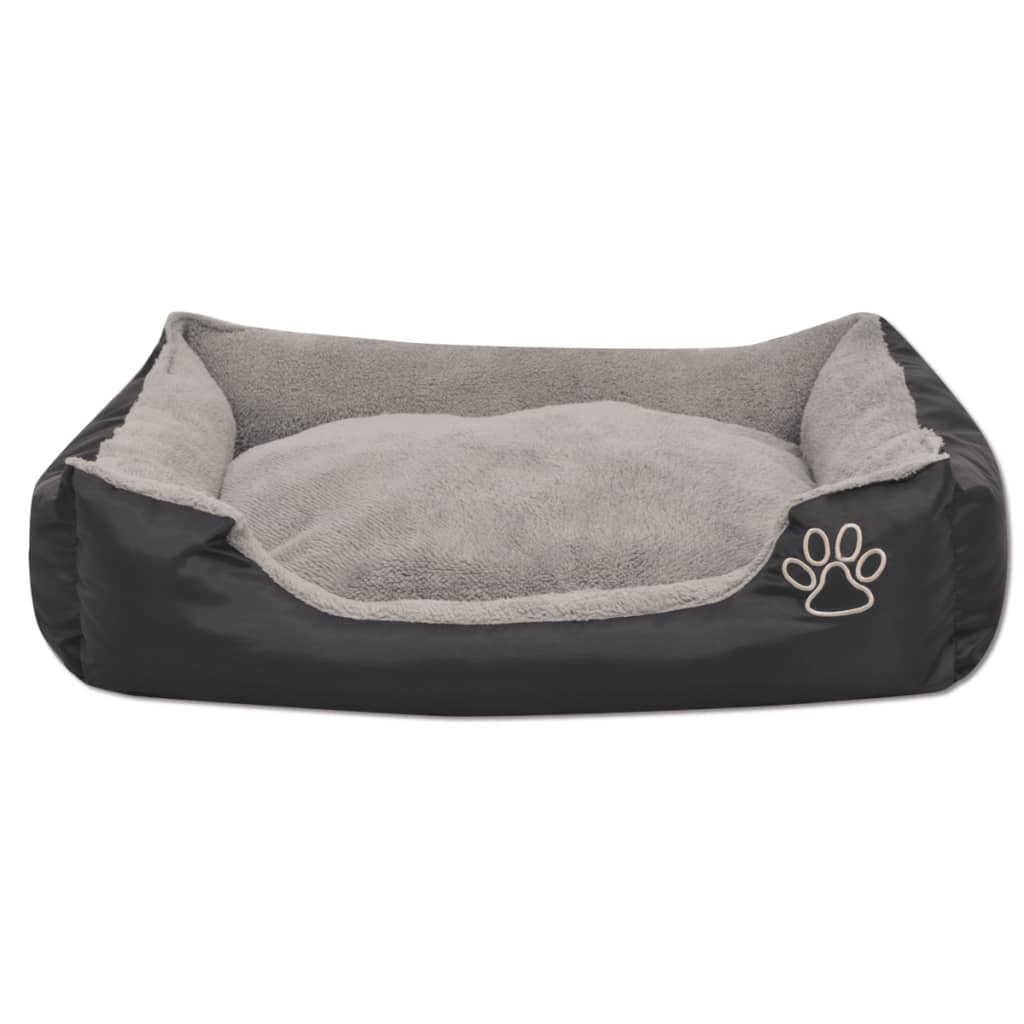 Cuccia per Cani con Cuscino Imbottito Taglia M Nero - homemem39