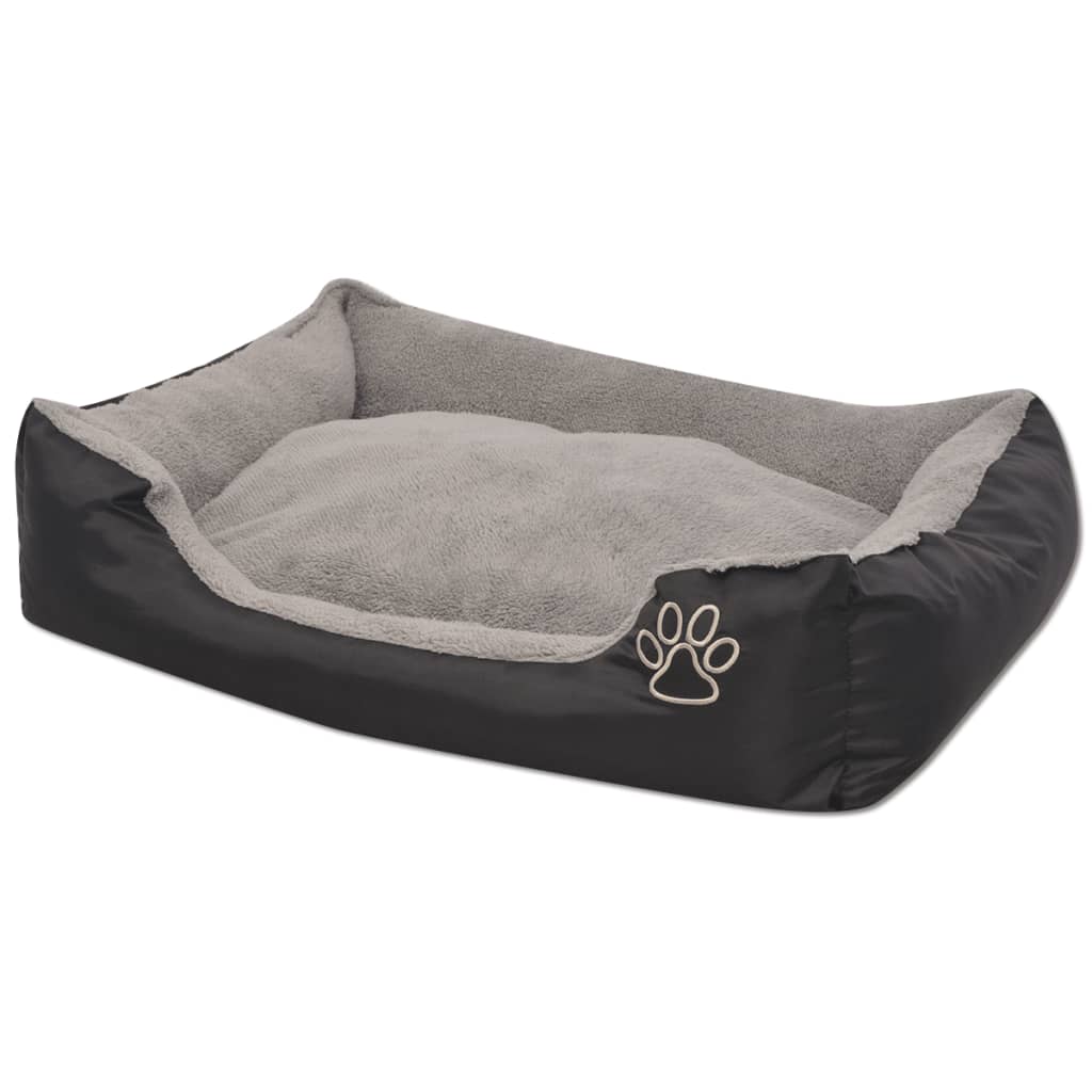 Cuccia per Cani con Cuscino Imbottito Taglia L Nero - homemem39