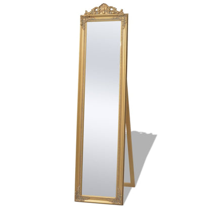 Specchio Autoportante Stile Barocco 160x40 cm Oro - homemem39