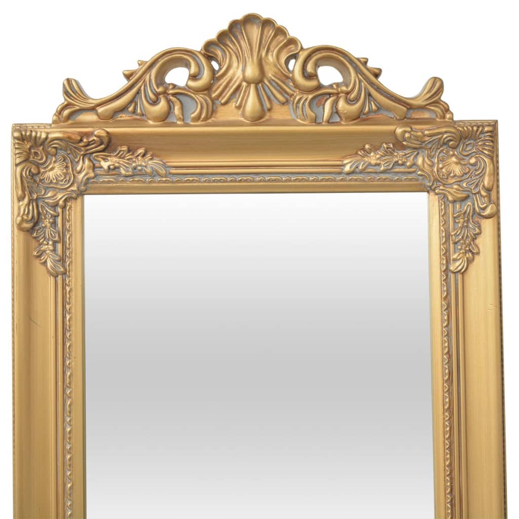 Specchio Autoportante Stile Barocco 160x40 cm Oro - homemem39