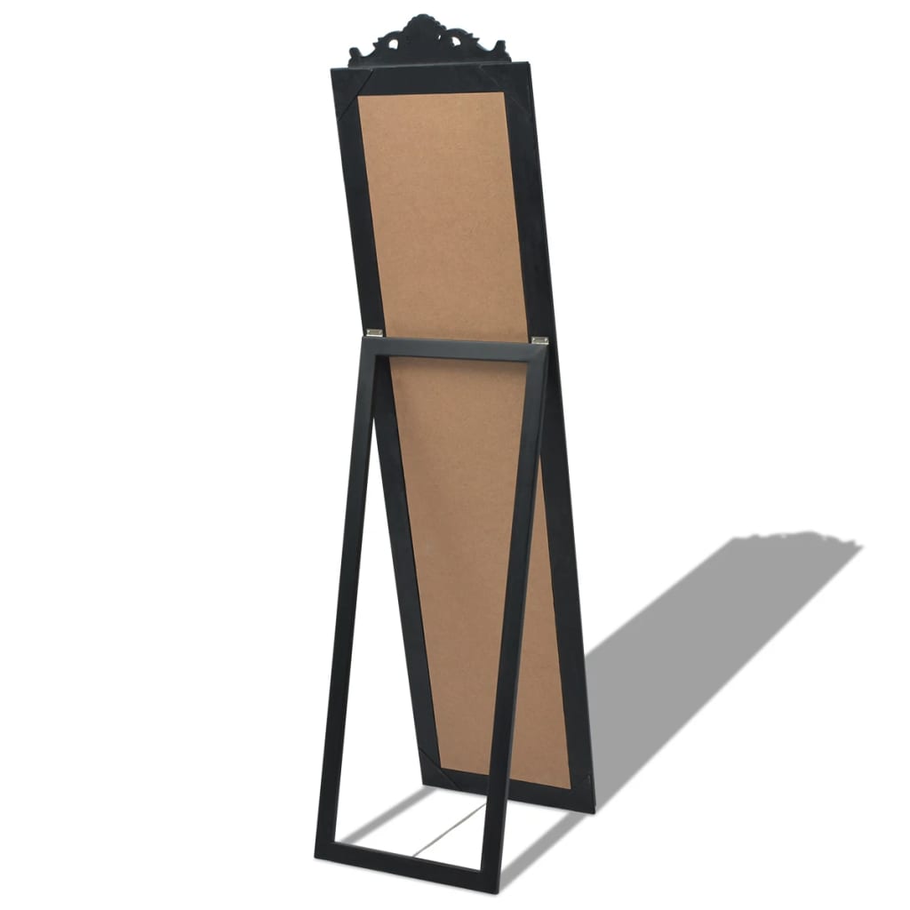 Specchio Autoportante Stile Barocco 160x40 cm Nero - homemem39