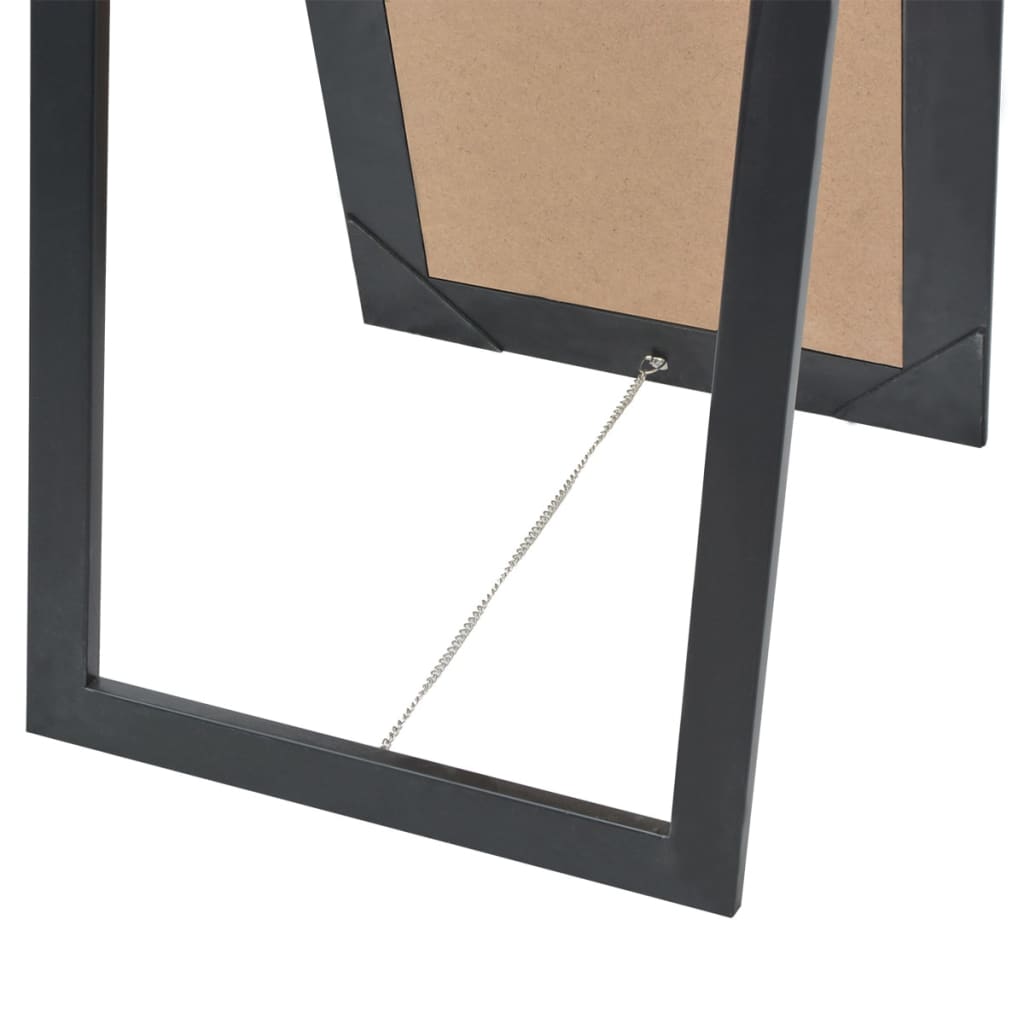 Specchio Autoportante Stile Barocco 160x40 cm Nero - homemem39