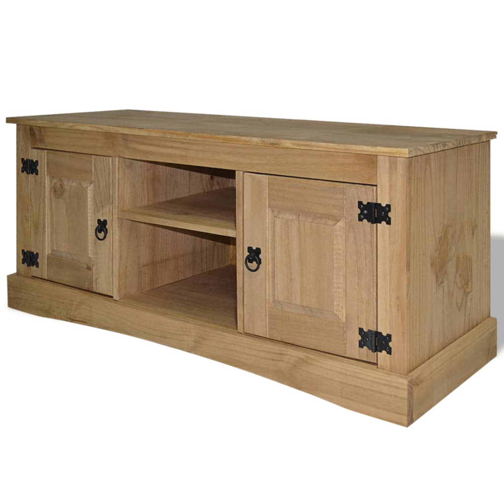 Mobile Porta TV Legno Pino Messicano Corona Range 120x40x52 cm - homemem39