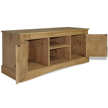 Mobile Porta TV Legno Pino Messicano Corona Range 120x40x52 cm - homemem39