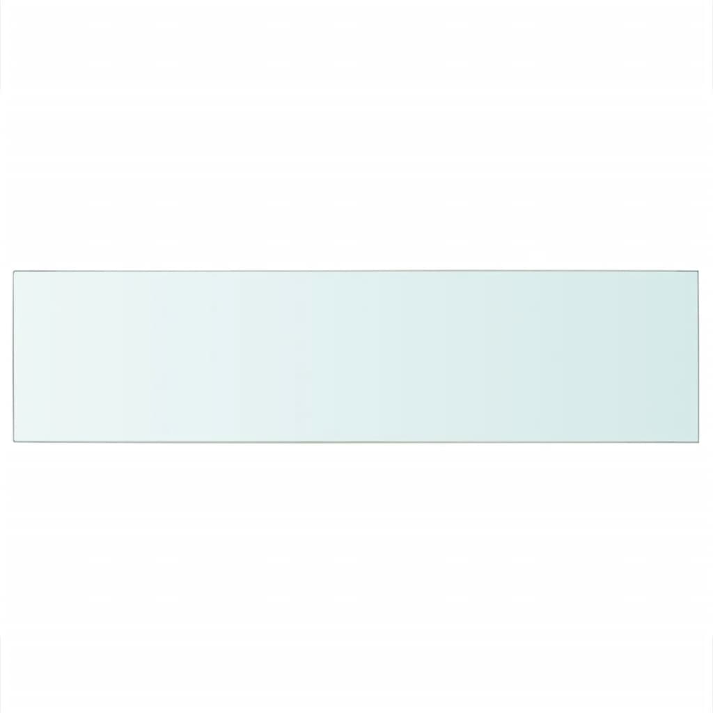 Mensola in Vetro Trasparente 100x25 cm - homemem39