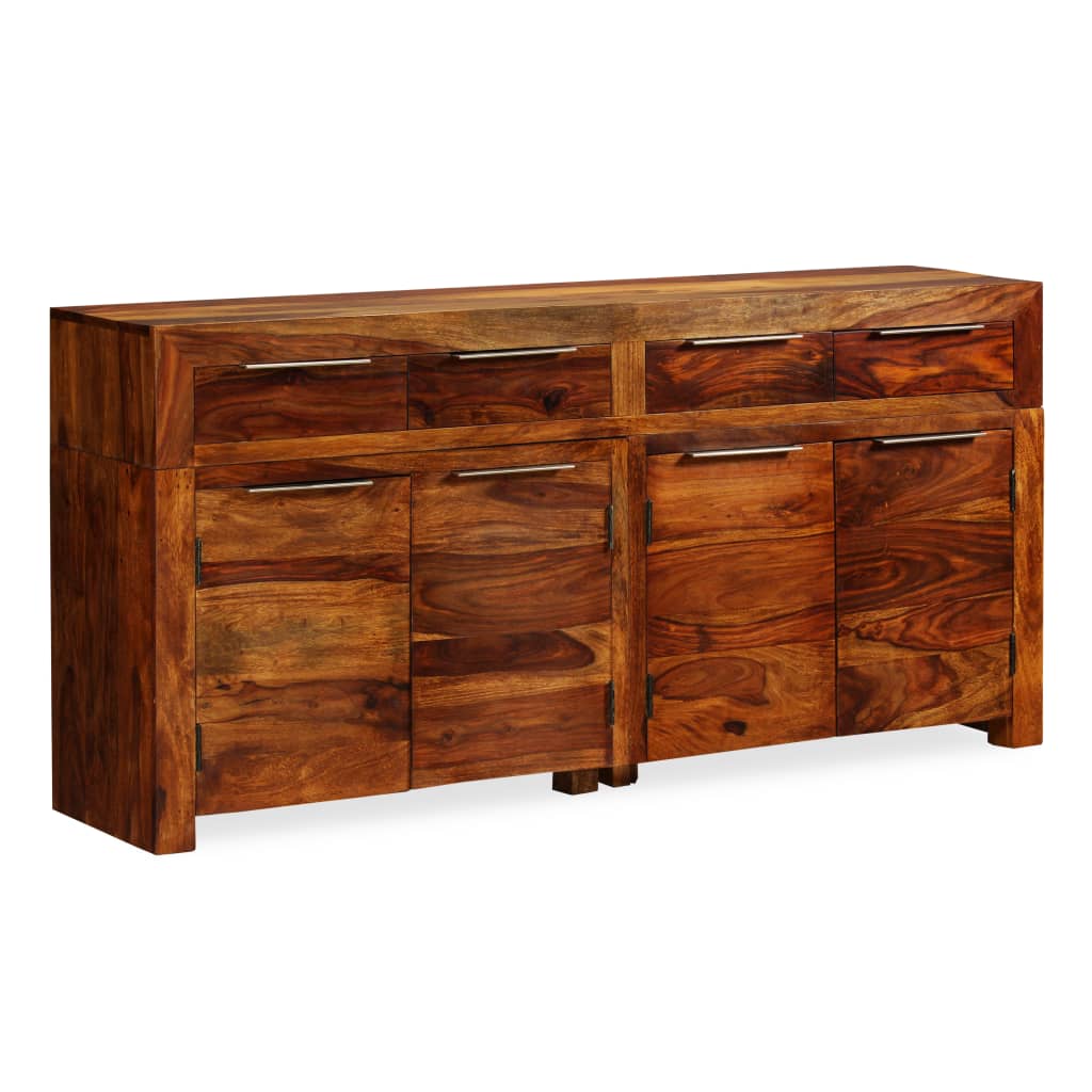 Credenza in Legno Massello di Sheesham 160x35x75 cm - homemem39