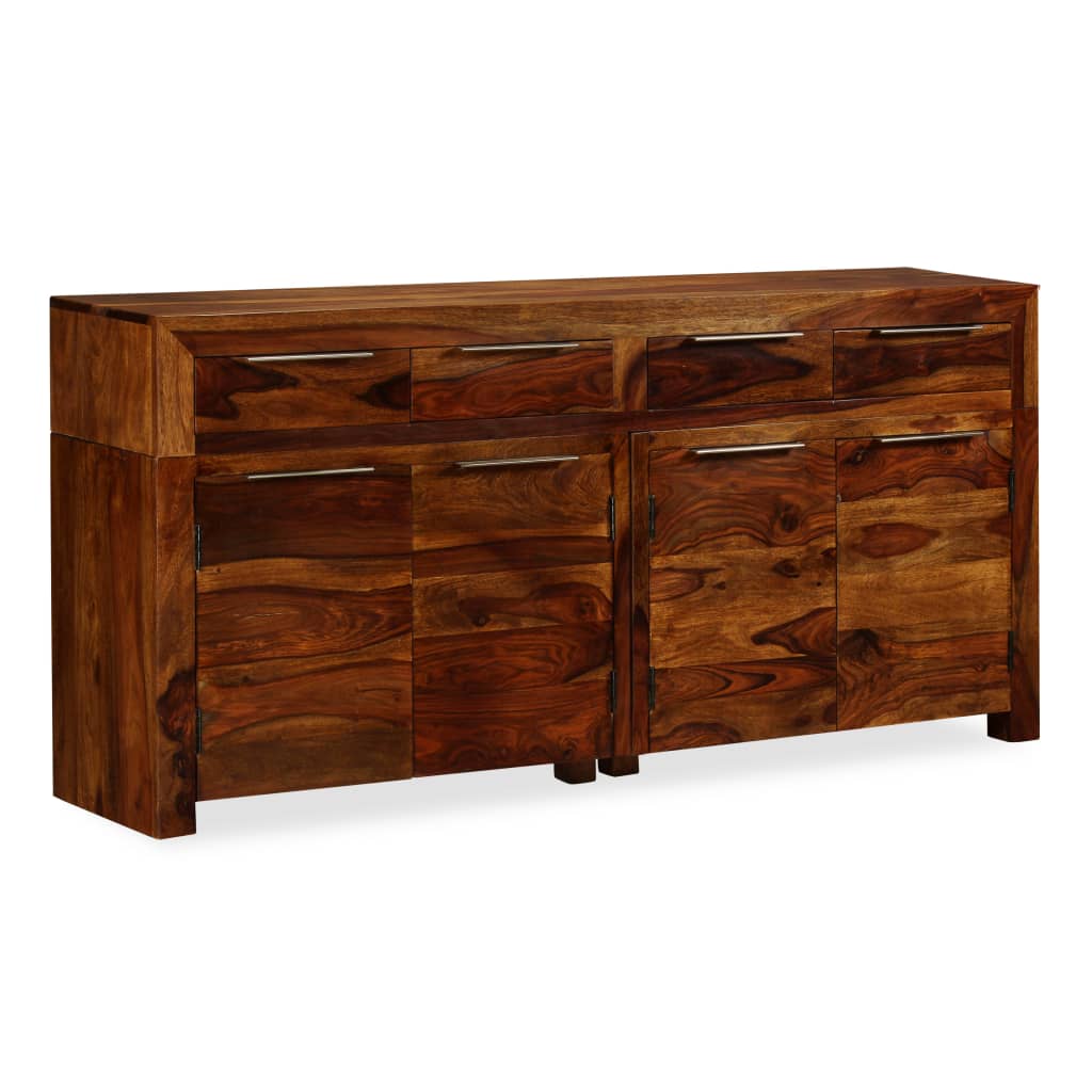 Credenza in Legno Massello di Sheesham 160x35x75 cm - homemem39