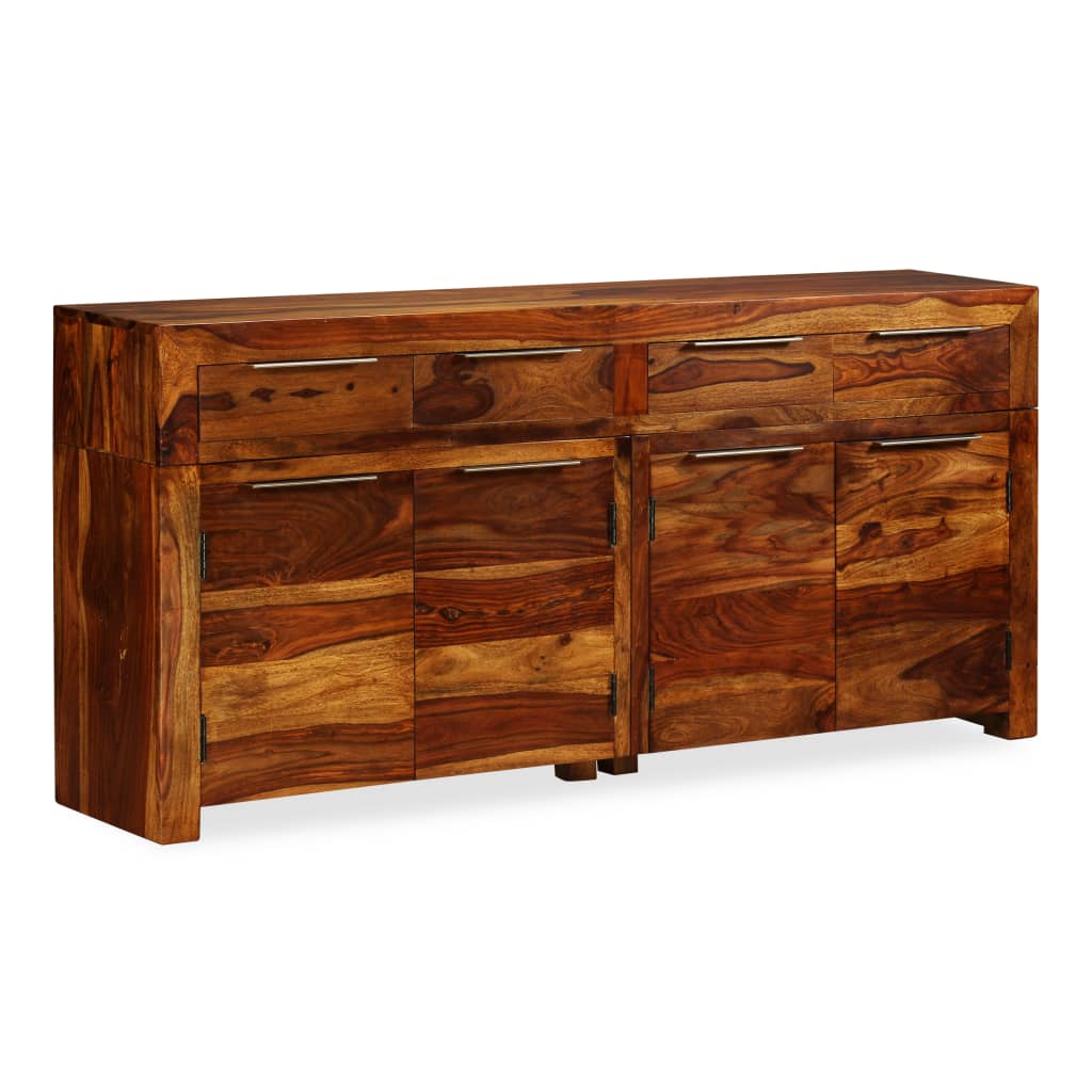 Credenza in Legno Massello di Sheesham 160x35x75 cm - homemem39