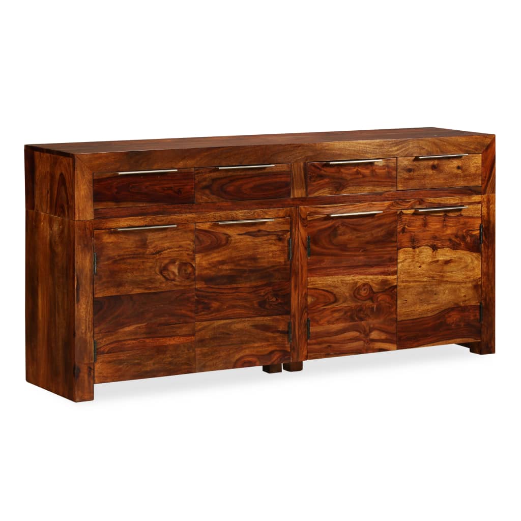 Credenza in Legno Massello di Sheesham 160x35x75 cm - homemem39