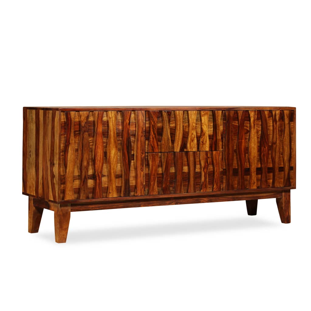 Credenza in Legno Massello di Sheesham 160x45x70 cm - homemem39