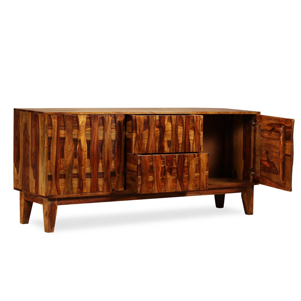 Credenza in Legno Massello di Sheesham 160x45x70 cm - homemem39