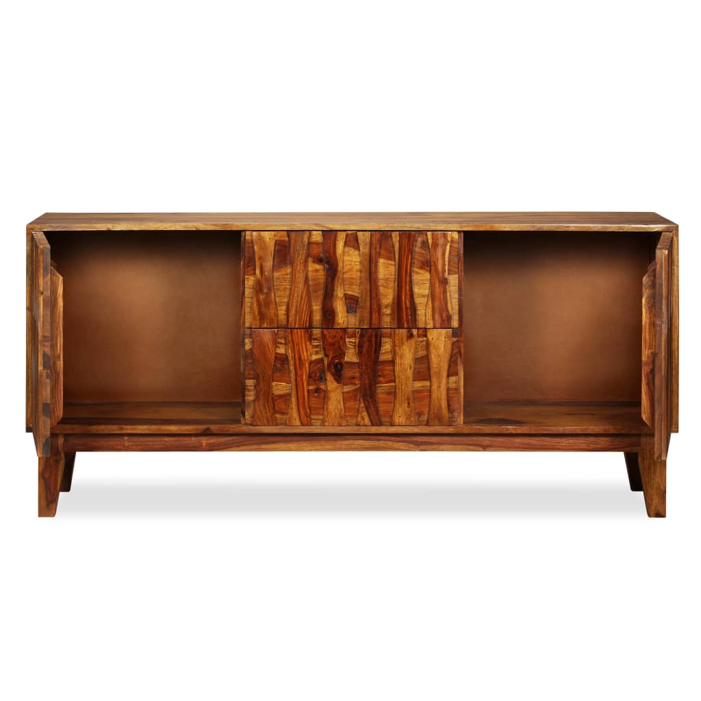 Credenza in Legno Massello di Sheesham 160x45x70 cm - homemem39