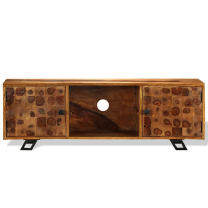 Mobile Porta TV in Legno di Sheesham 120x30x40 cm - homemem39