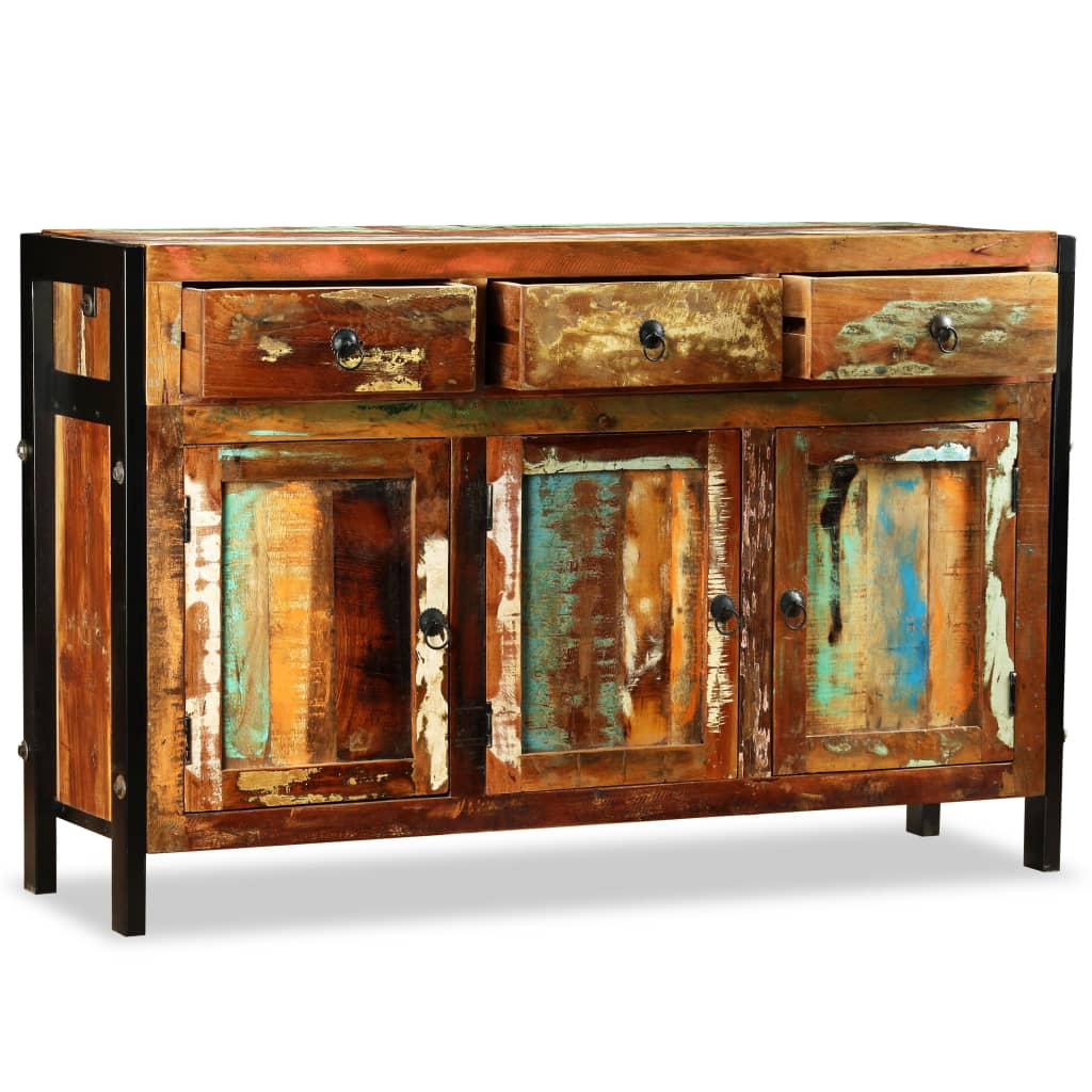 Credenza in Legno Massello di Recupero 120x35x76 cm - homemem39