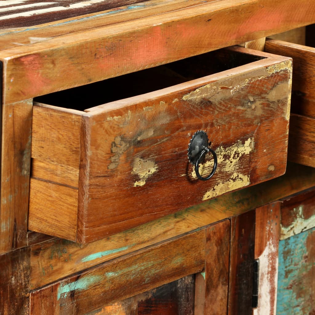 Credenza in Legno Massello di Recupero 120x35x76 cm - homemem39