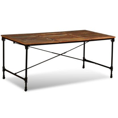 Tavolo da Pranzo in Legno Massello Anticato 180 cm - homemem39