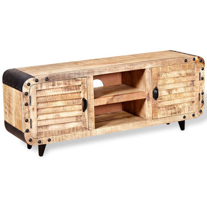 Mobile Porta TV in Legno Grezzo di Mango 120x30x50 cm - homemem39