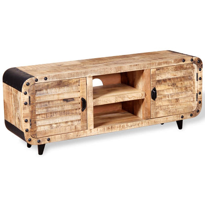 Mobile Porta TV in Legno Grezzo di Mango 120x30x50 cm - homemem39