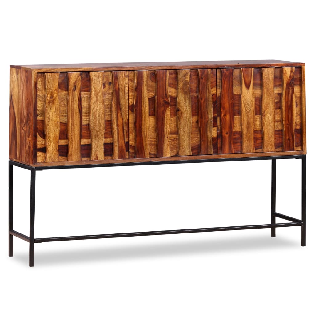 Credenza in Legno Massello di Sheesham 120x30x80 cm - homemem39