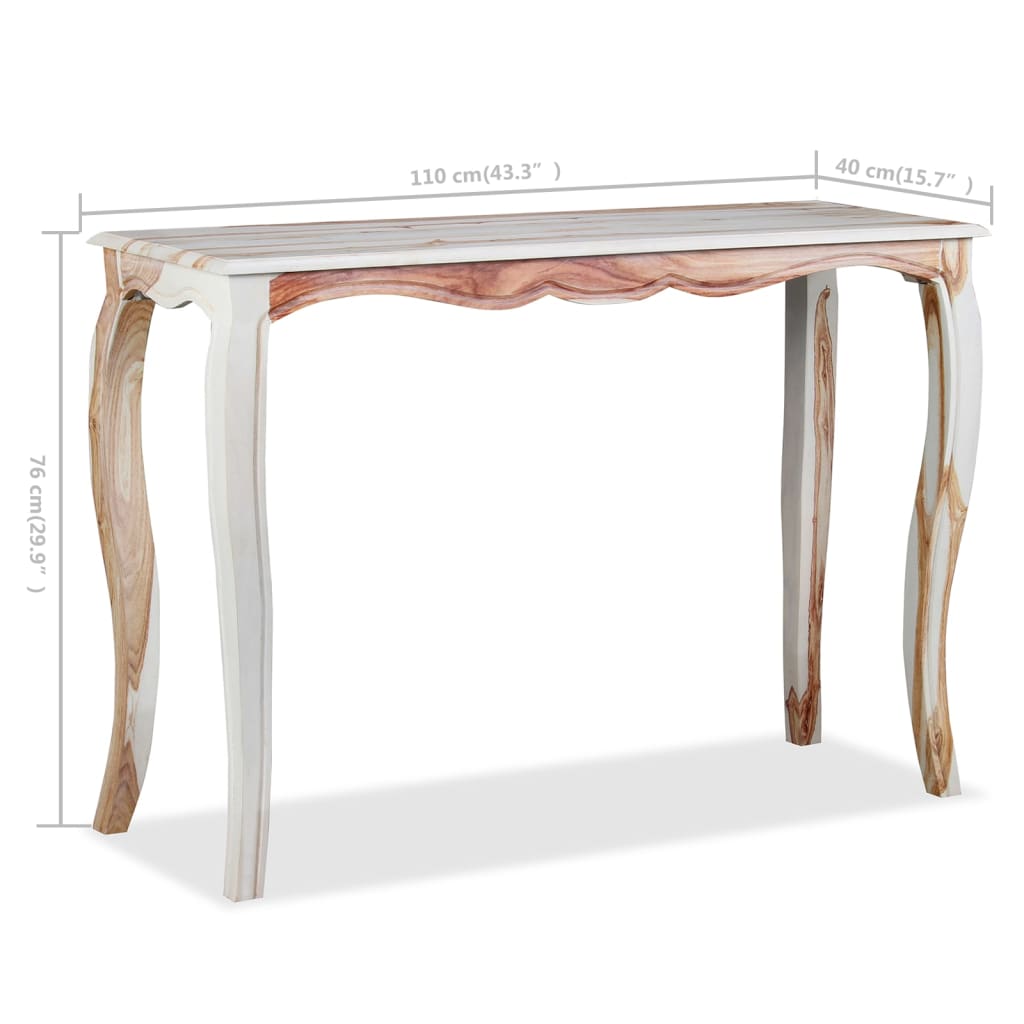 Tavolo Consolle in Legno Massello di Sheesham 110x40x76 cm - homemem39