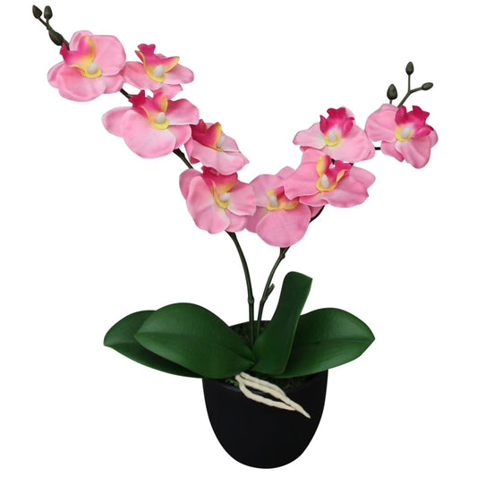 Orchidea Artificiale con Vaso 30 cm Rosa - homemem39