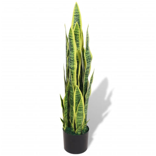 Sansevieria Pianta Artificiale con Vaso 90 cm Verde - homemem39