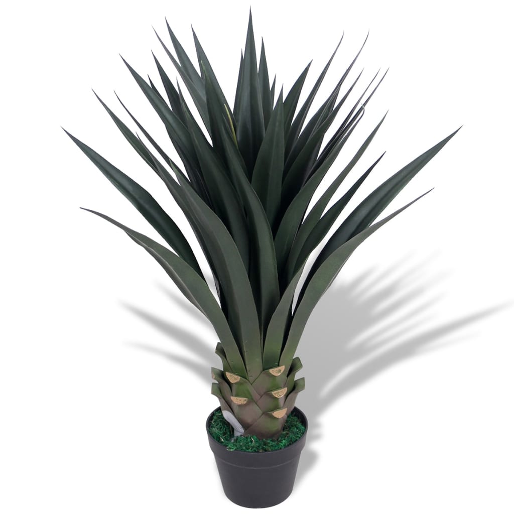 Yucca Pianta Artificiale con Vaso 85 cm Verde - homemem39
