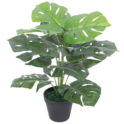 Monstera Artificiale con Vaso 45 cm Verde - homemem39