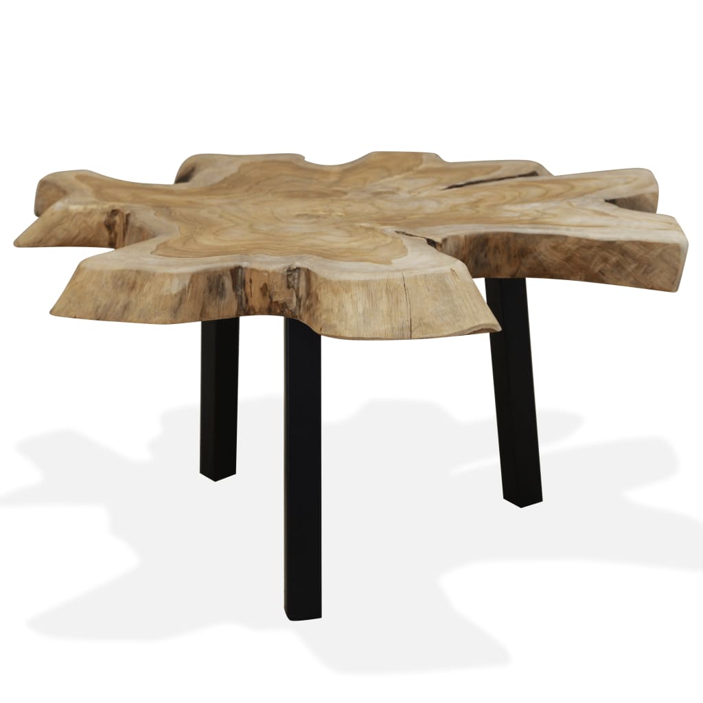 Tavolino da Caffè in Autentico Legno di Teak 80x70x38 cm - homemem39