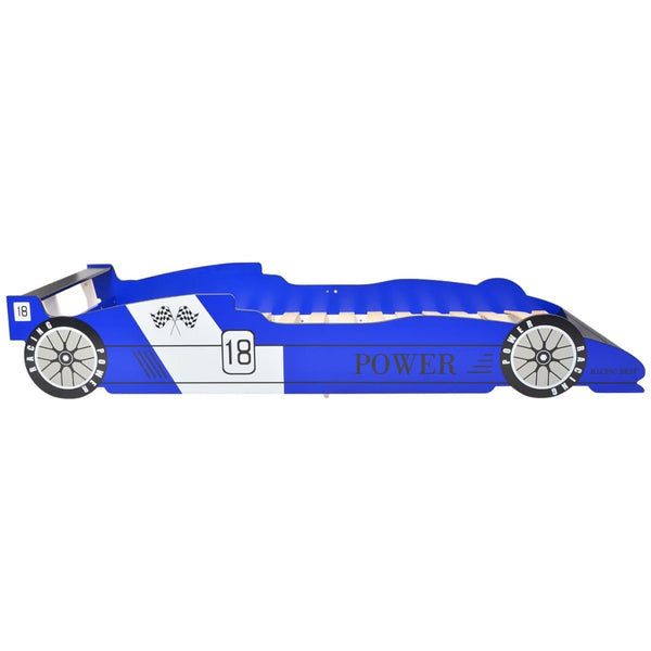 Letto Bambini Auto da Corsa 90x200 cm Blu - homemem39