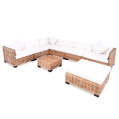 Set Divano 27 pz in Rattan Naturale - homemem39