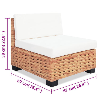 Set Divano 27 pz in Rattan Naturale - homemem39