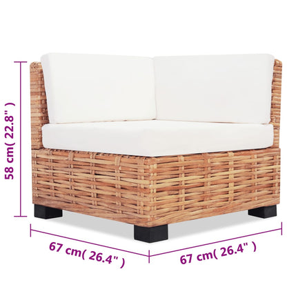 Set Divano 27 pz in Rattan Naturale - homemem39