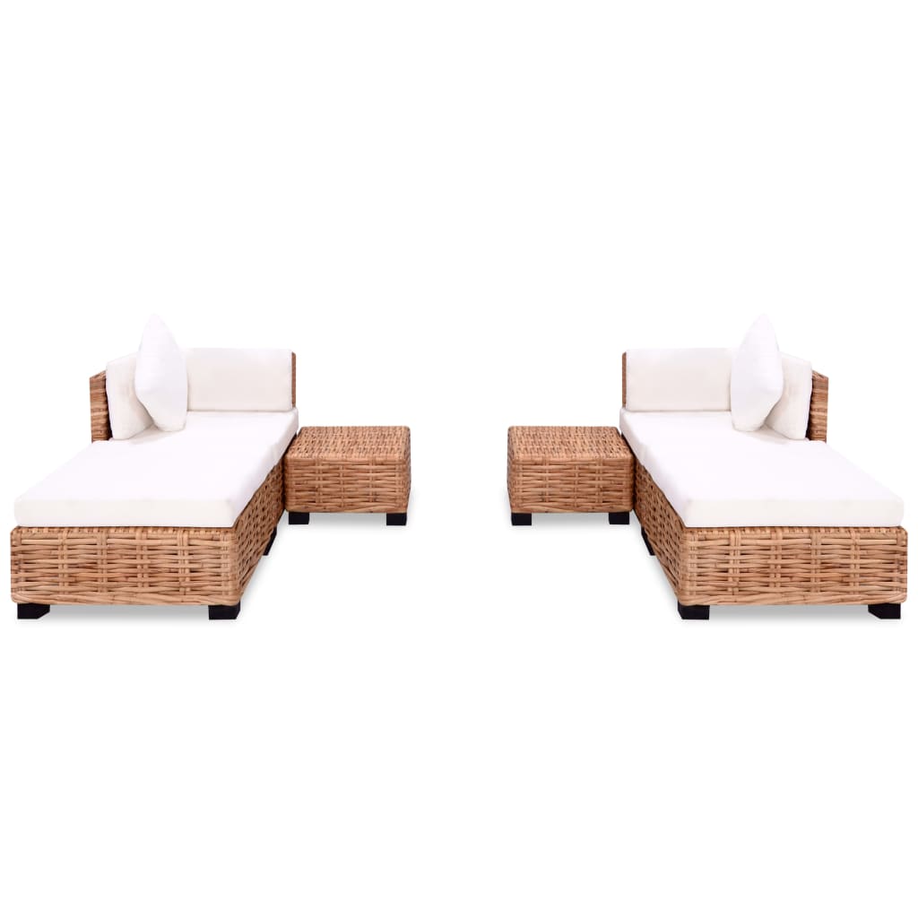 Set Divano 16 pz in Rattan Naturale - homemem39