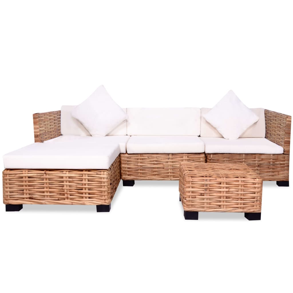 Set Divano 14 pz in Rattan Naturale - homemem39